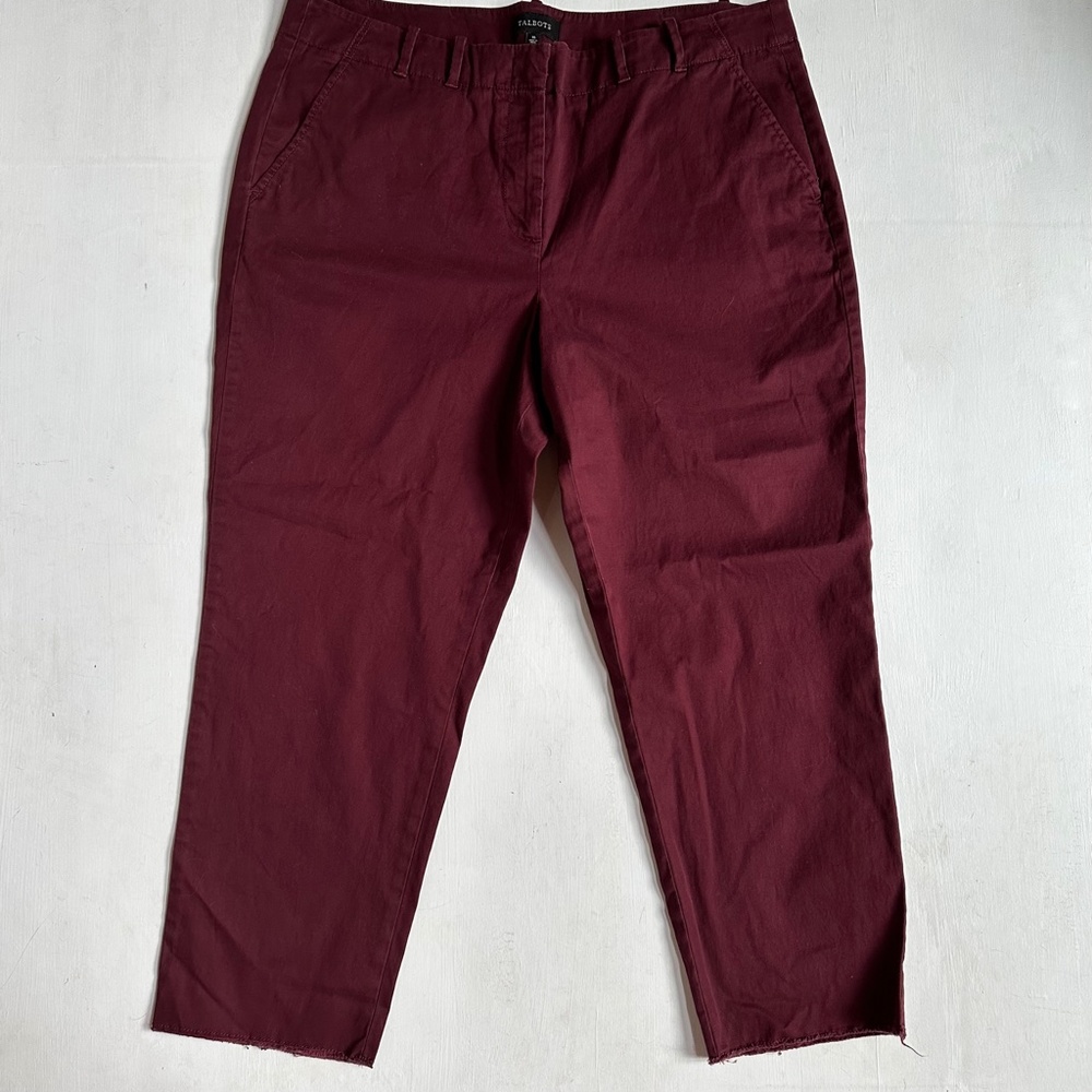Talbots Burgundy Red BiStretch Chino Pants